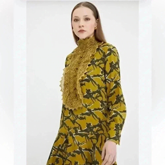 ❤️Host Picks❤️[XL] adL Patterned Mini  Dress with Lace Detail on the Front NWOT - Picture 3 of 10